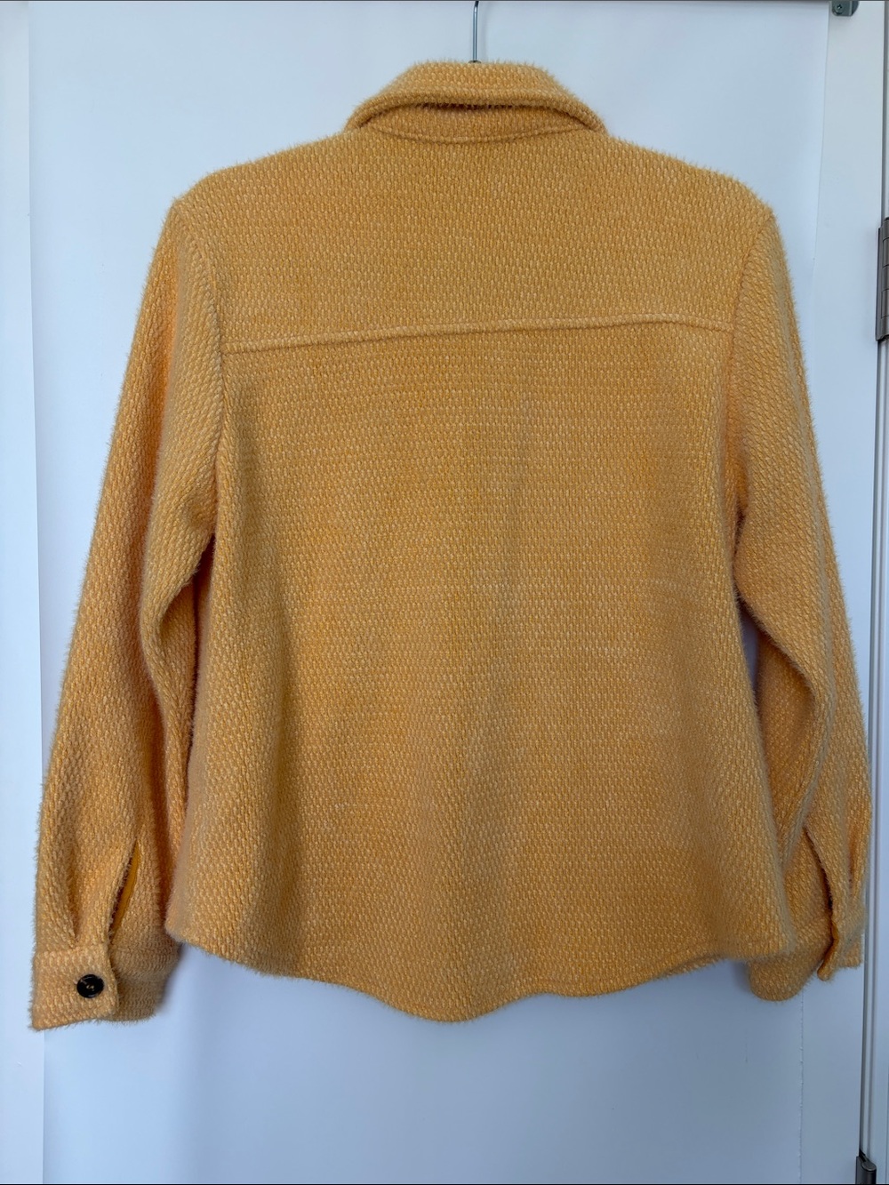Skies Are Blue Soft Knit Yellow Shacket Jacket S Cottagecore Spring Pastel - Picture 3 of 6